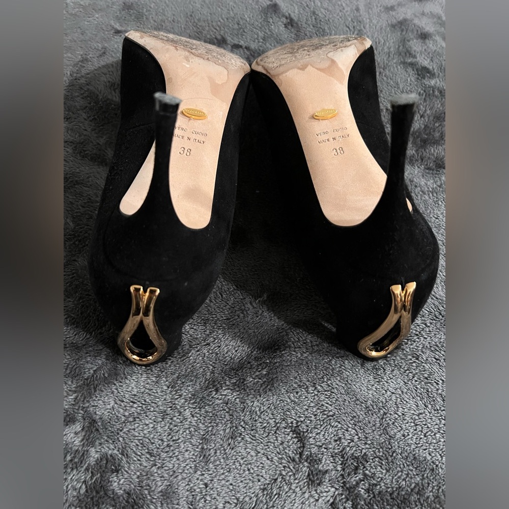Sergio Rossi Black suede Heels - Picture 5 of 5